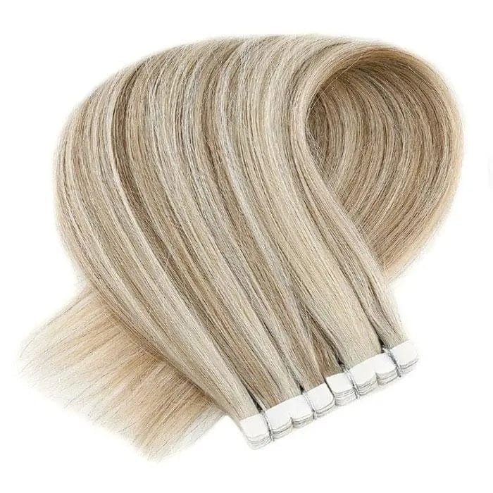 Extension Cheveux à Kératine Couleur Blond très clair méché