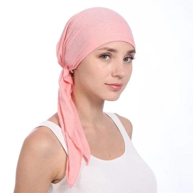 Foulard Turban Coton Rose