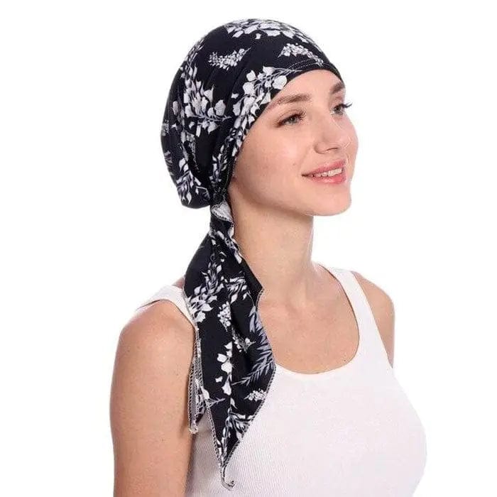 Foulard Turban Noir Et Blanc