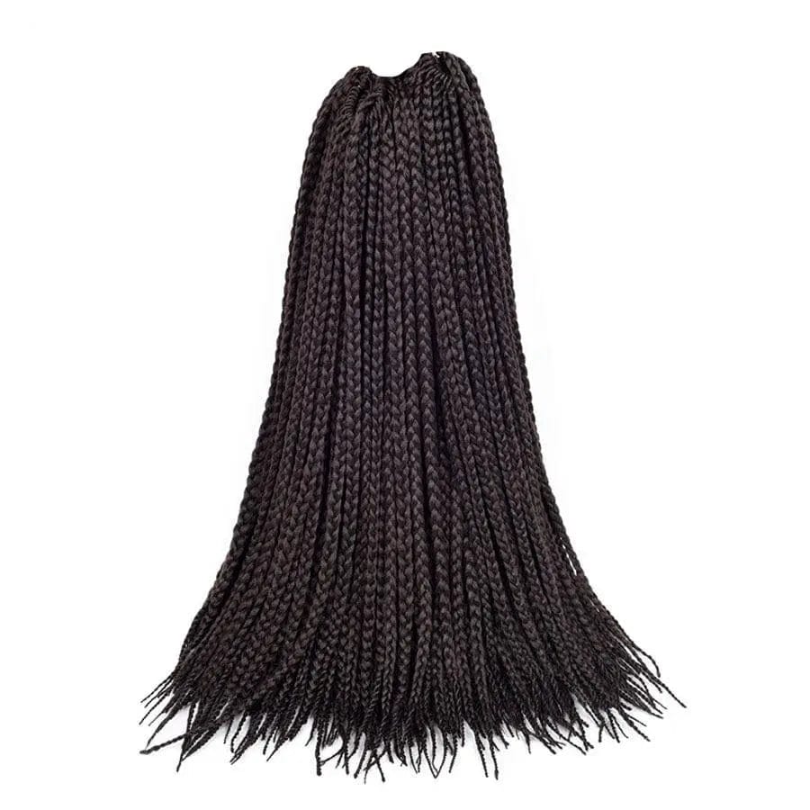 Mèches Crochet Box braids Châtain foncé