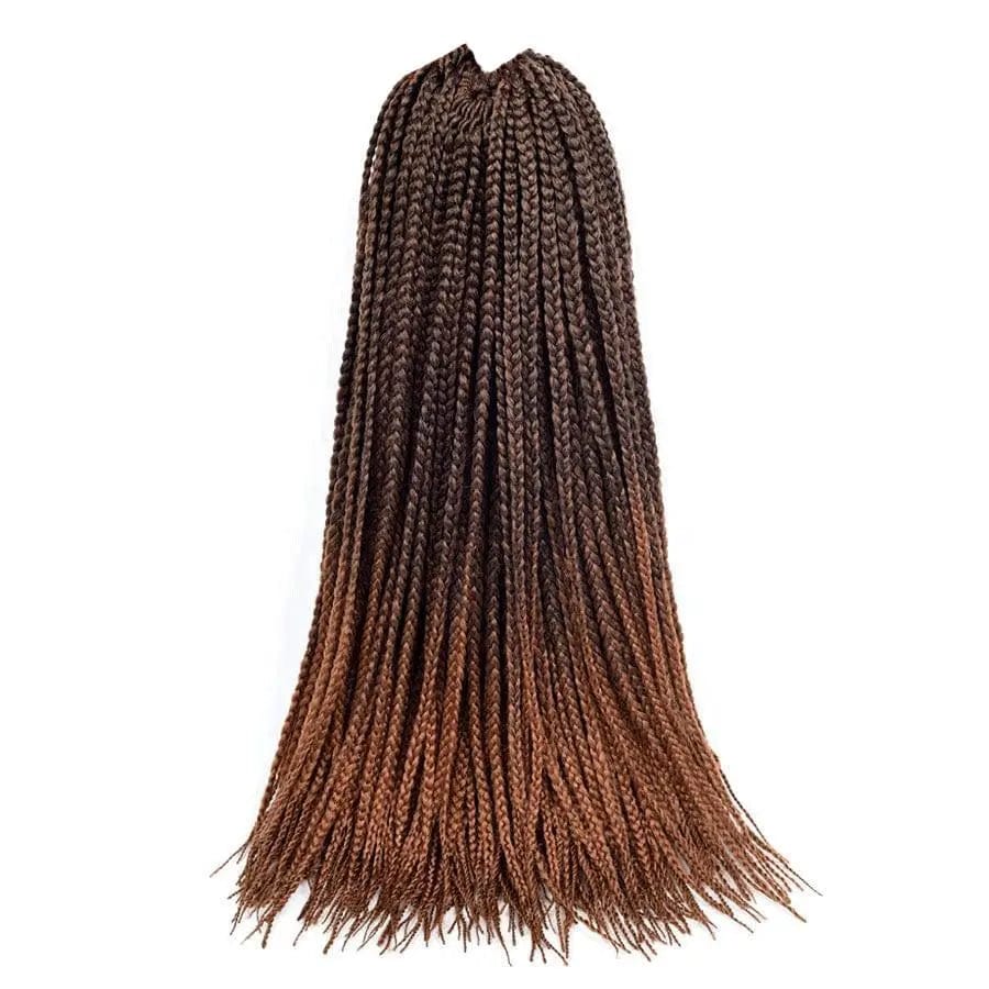 Mèches Crochet Box braids Ombré châtain clair