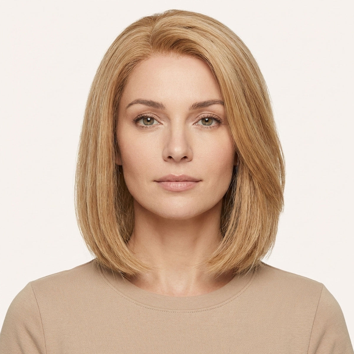 Perruque Naturelle Blonde Carré Mi-long - Tiphaine