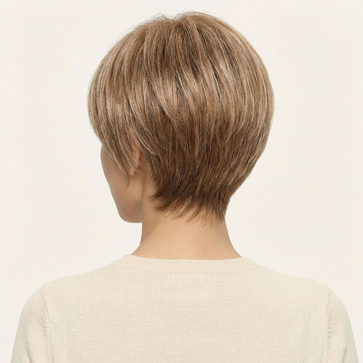 Perruque Naturelle Ombré Blond Courte - Vanessa - dos