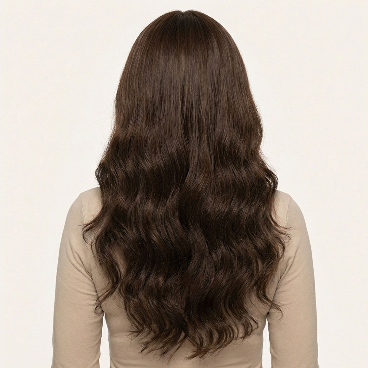 Perruque Synthétique Brune Longue - Selena - dos