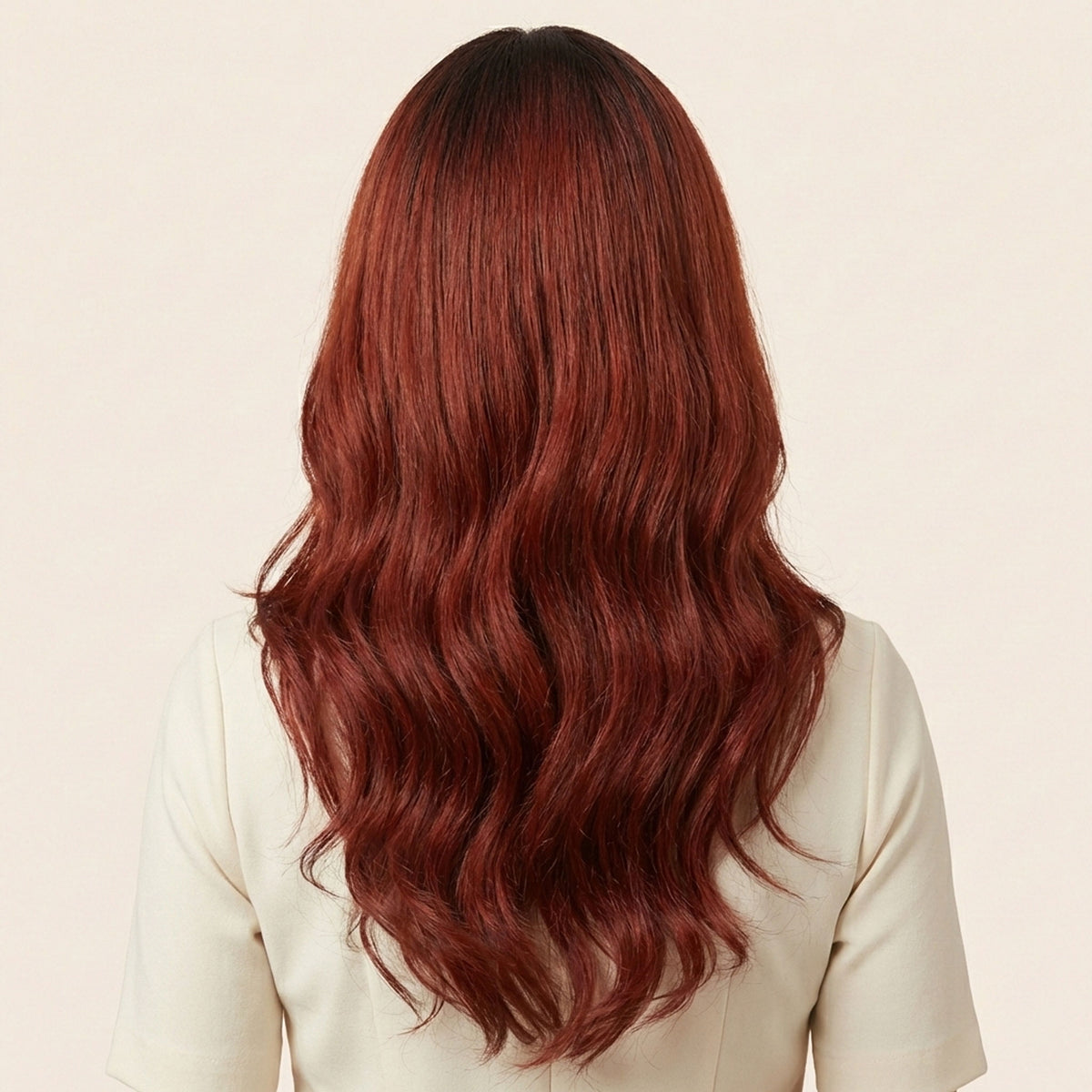 Perruque Synthétique Rouge Longue - Althea - dos