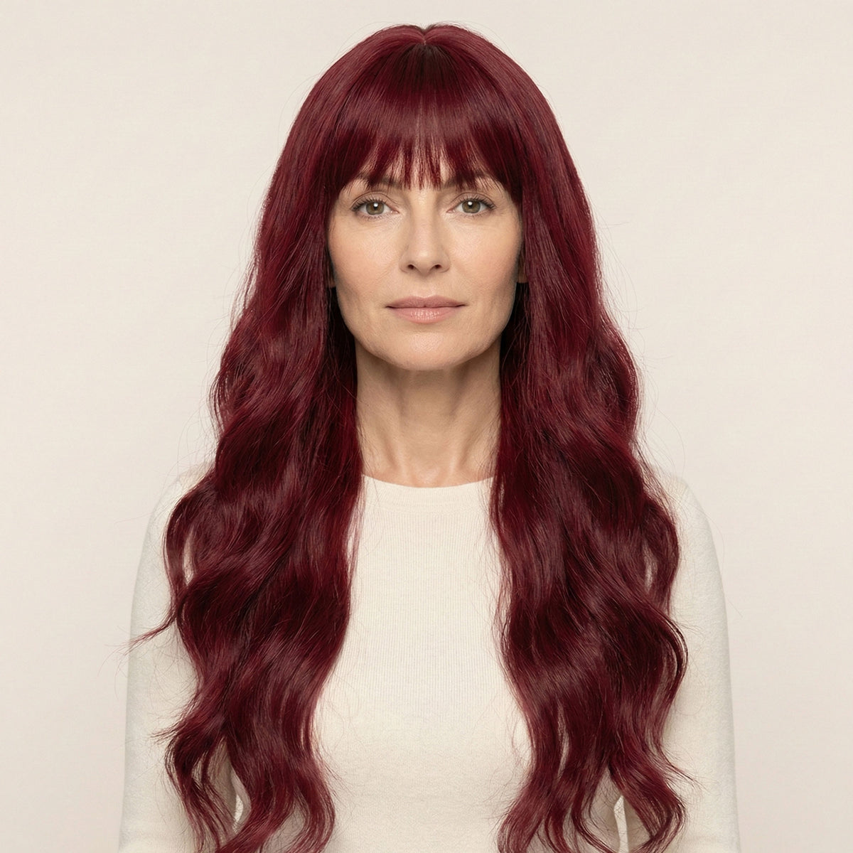 Perruque Synthétique Rouge Longue - Honora