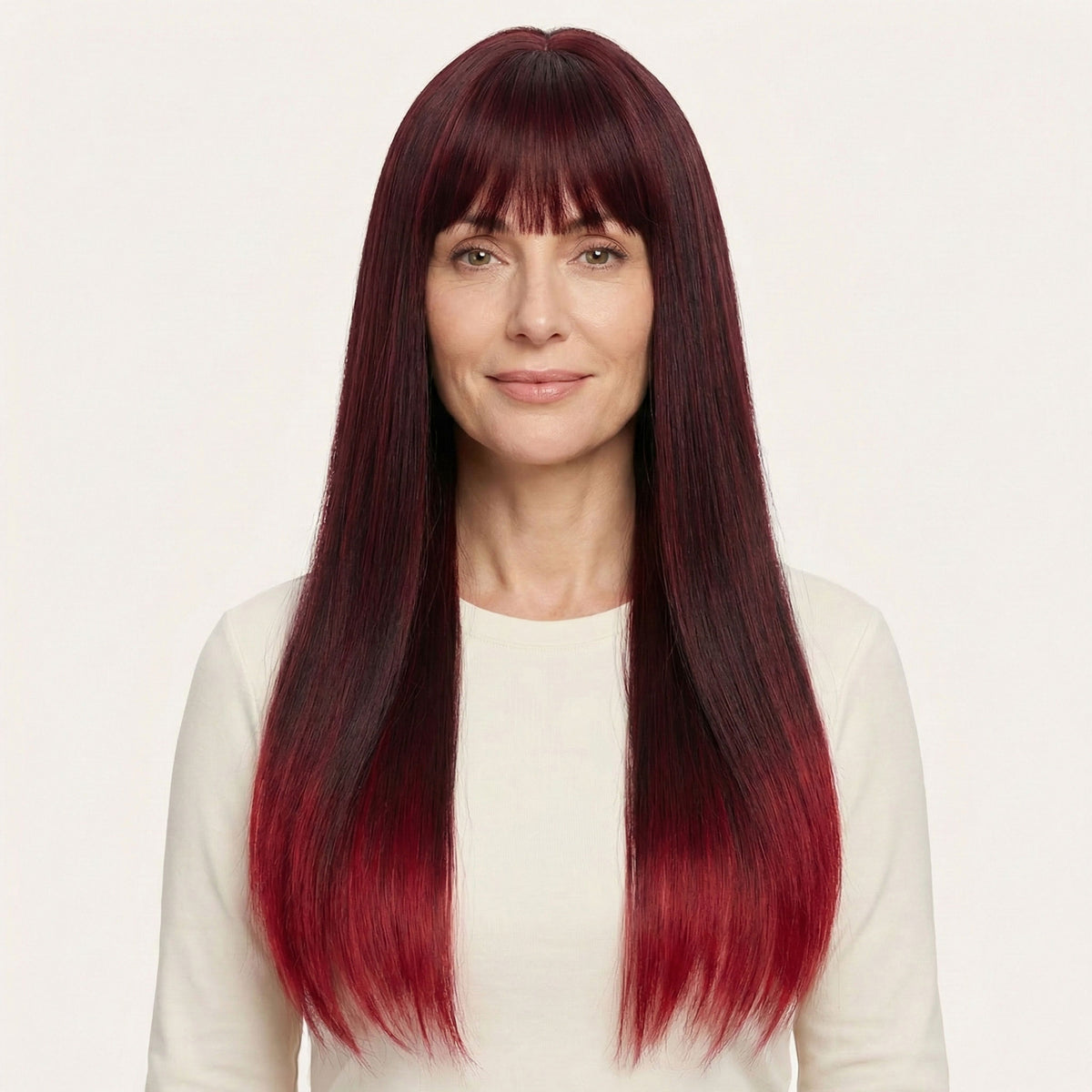 Perruque Synthétique Rouge Longue - Naima