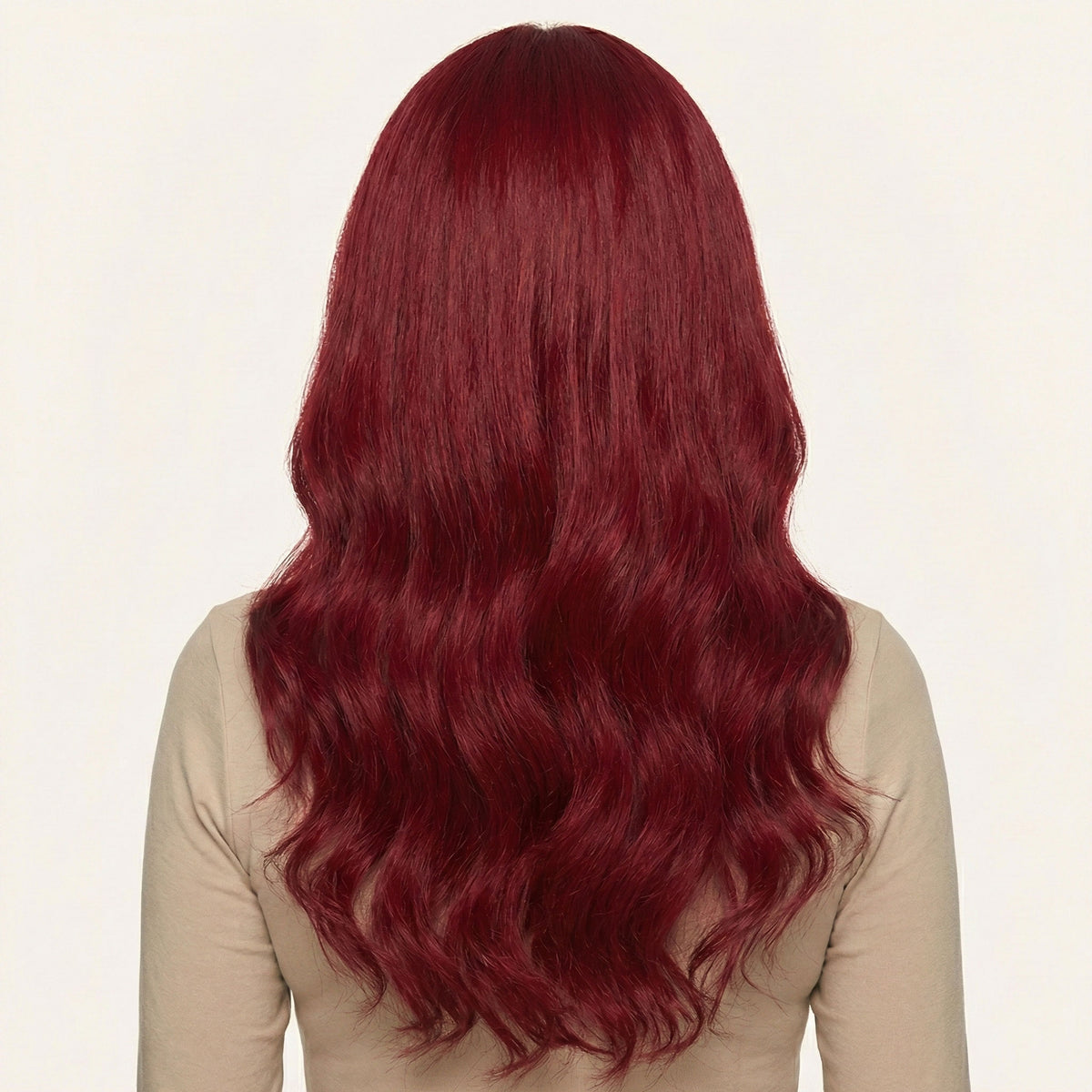 Perruque Synthétique Rouge Longue - Rhiannon - dos
