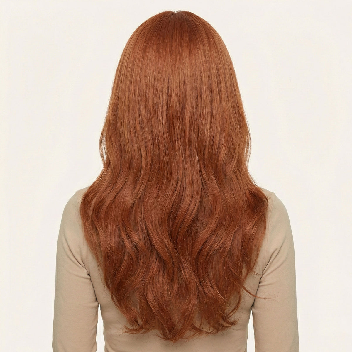 Perruque Synthétique Rousse Longue - Claribel - dos