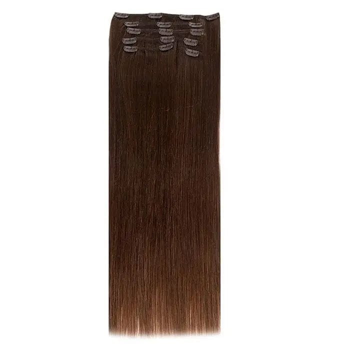 Extension Cheveux à clip 100G Châtain