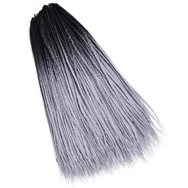 Mèches Crochet Box braids Ombré Gris