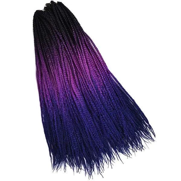 Mèches Crochet Box braids Ombré Mauve foncé