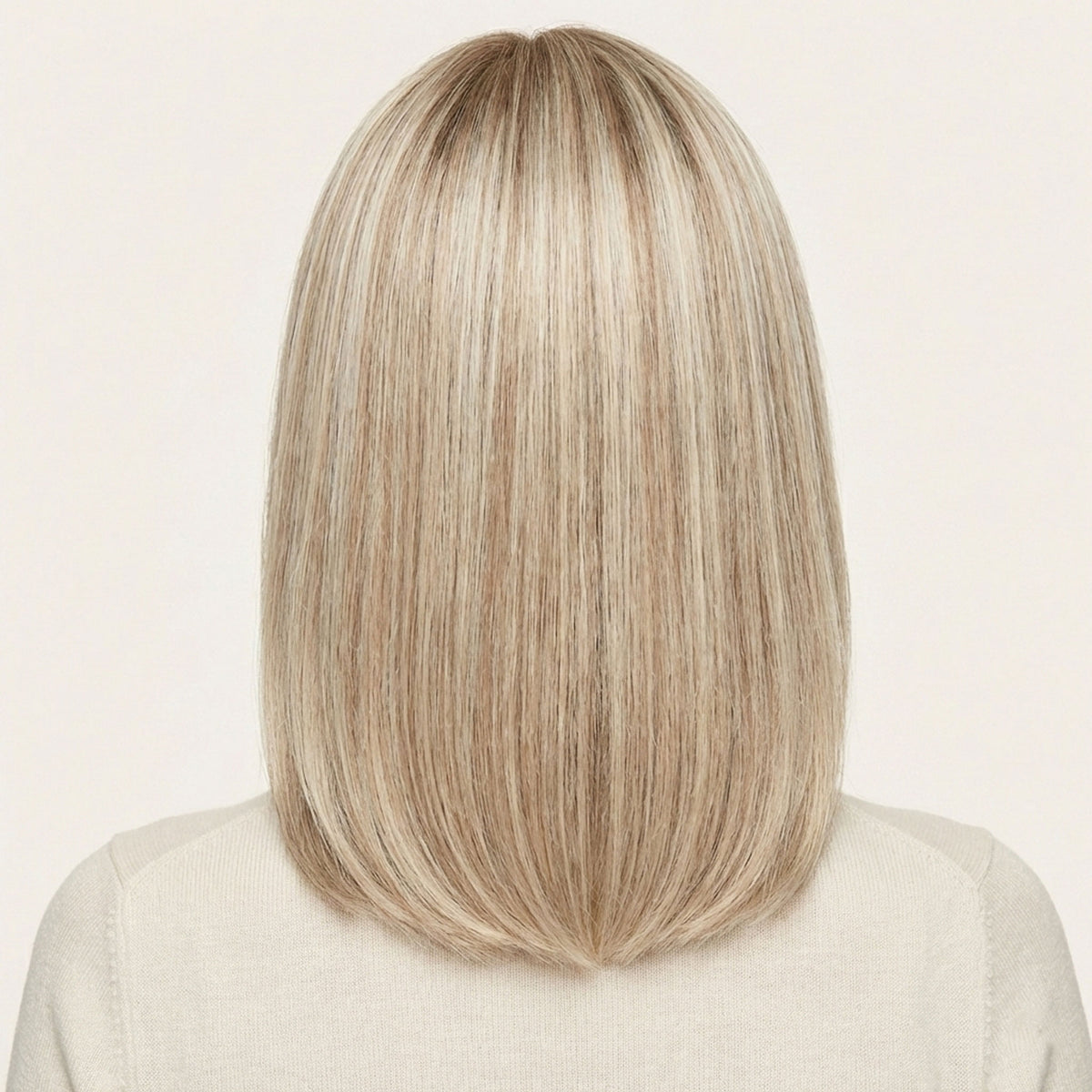 Perruque Naturelle Blonde Carré Court - Nathalie - dos