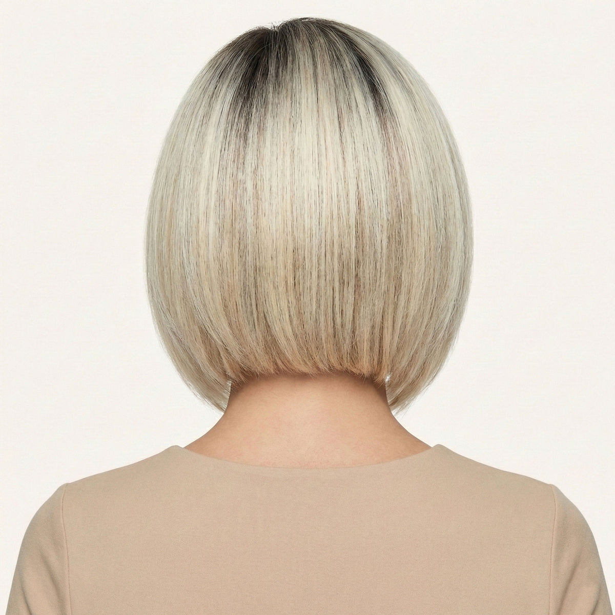 Perruque Naturelle Blonde Carré Court - Whitney - dos