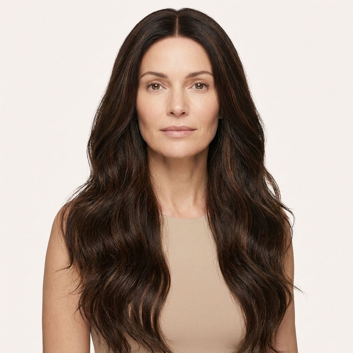 Perruque Naturelle Brune Longue - Daphné