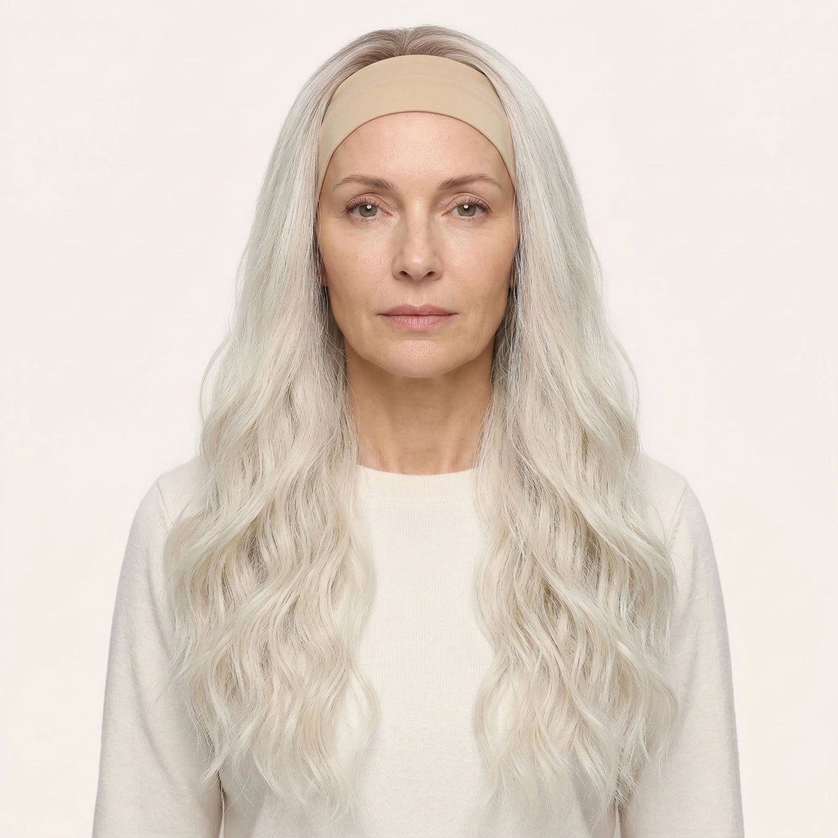 Perruque Synthétique Avec Bandeau Blonde Longue - Alba