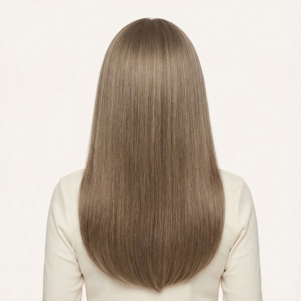 Perruque Synthétique Avec Bandeau Brune Longue - Alya - dos