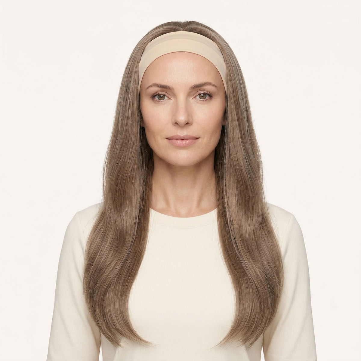 Perruque Synthétique Avec Bandeau Brune Longue - Alya