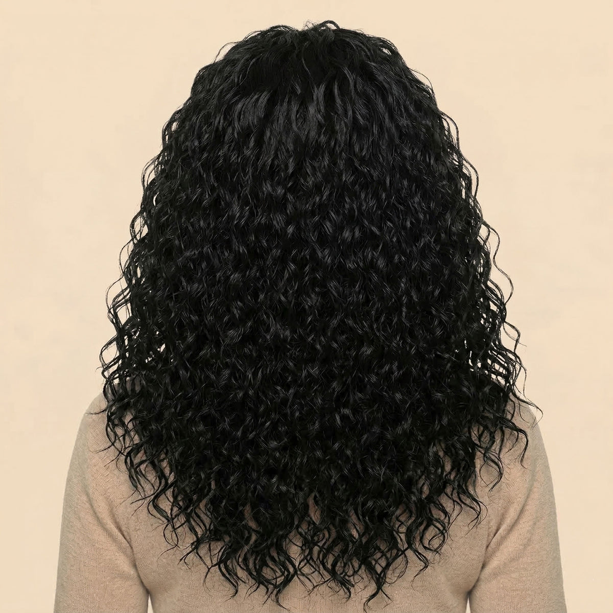 Perruque Synthétique Avec Bandeau Noire Longue - Kiara - dos