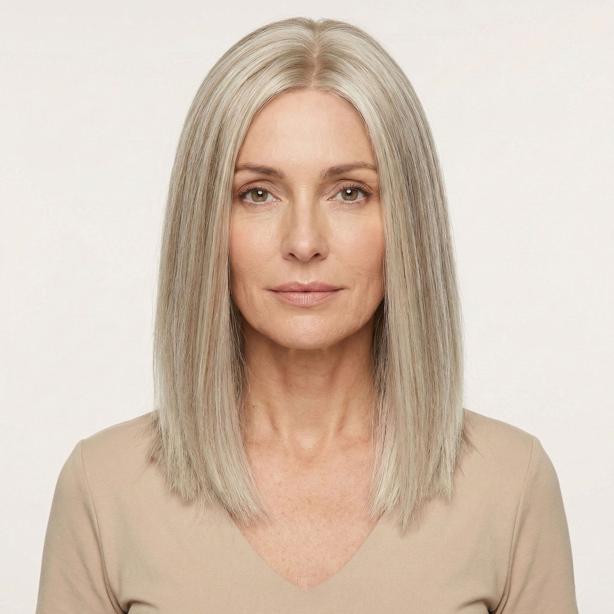 Perruque Synthétique Blonde Carré Mi-Long - Amabel
