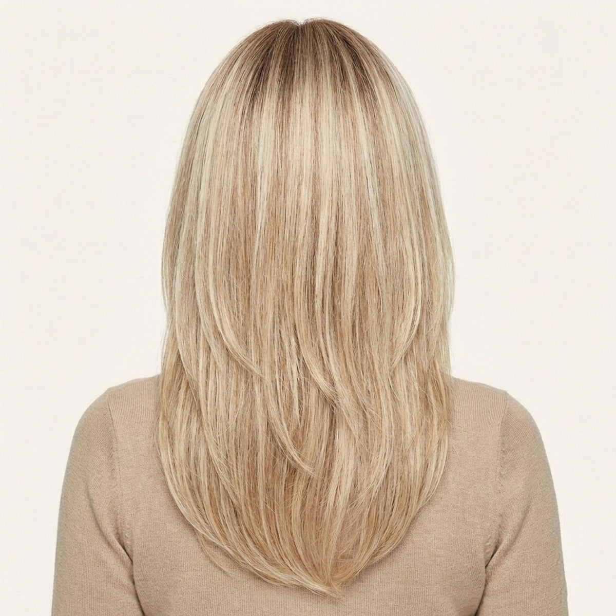 Perruque Synthétique Blonde Carré Mi-Long - Éléonore - dos