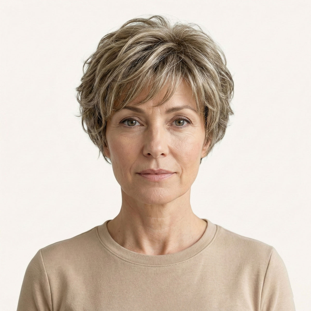 Perruque Naturelle Blonde Coupe Pixie - Clara