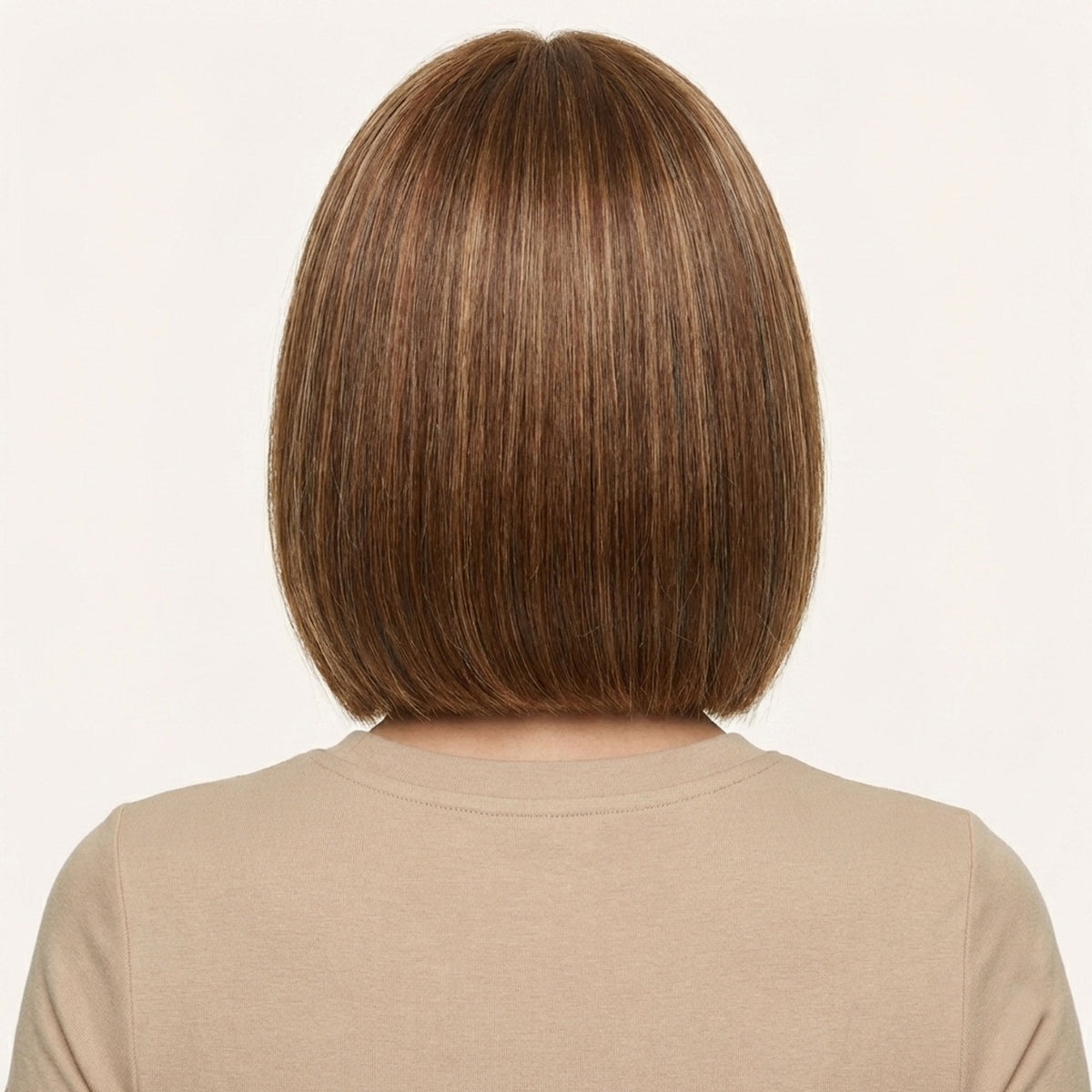 Perruque Synthétique Brune Carré Long - Oriane - dos