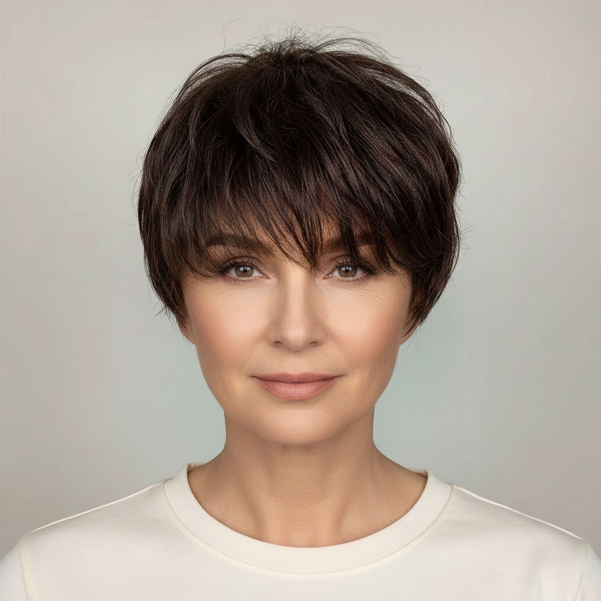 Perruque Synthétique Brune Courte - Ursula