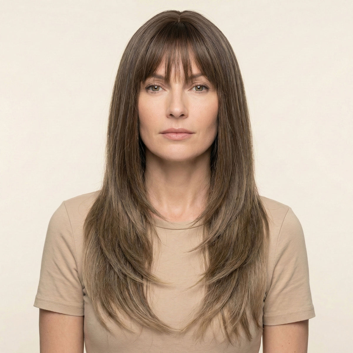 Perruque Synthétique Brune Longue - Eulalia