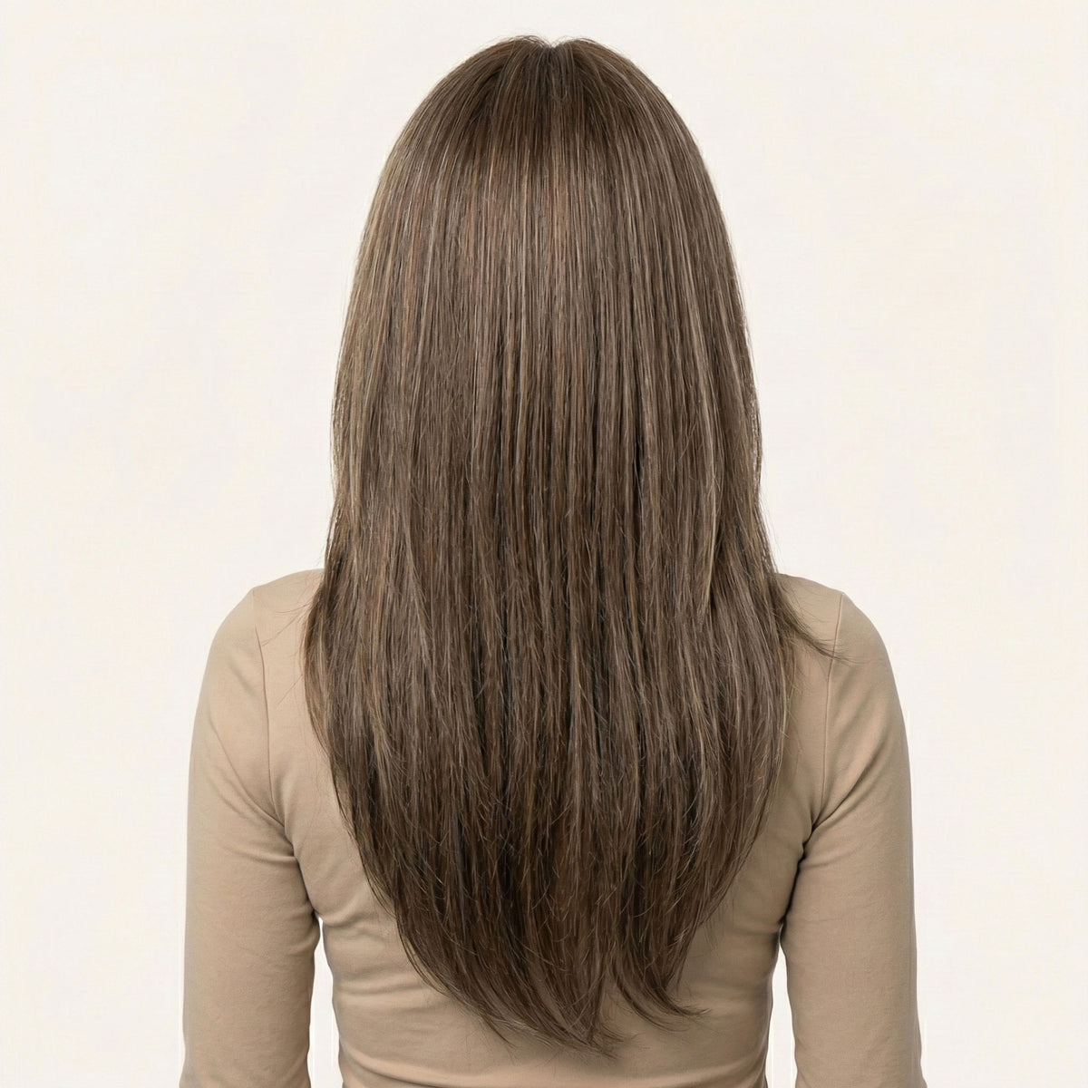 Perruque Synthétique Brune Longue - Querida - dos