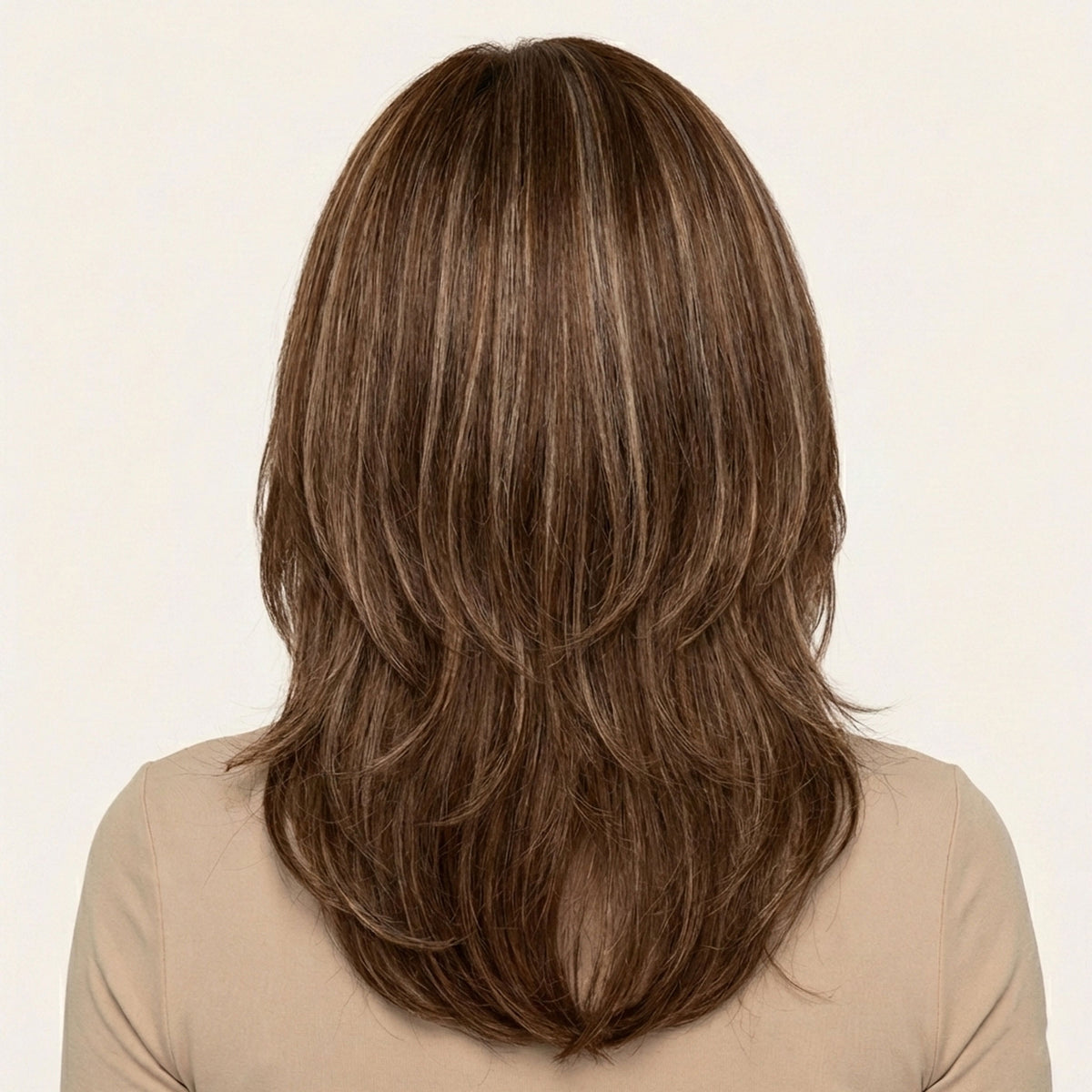 Perruque Synthétique Brune Longue - Ulla - dos