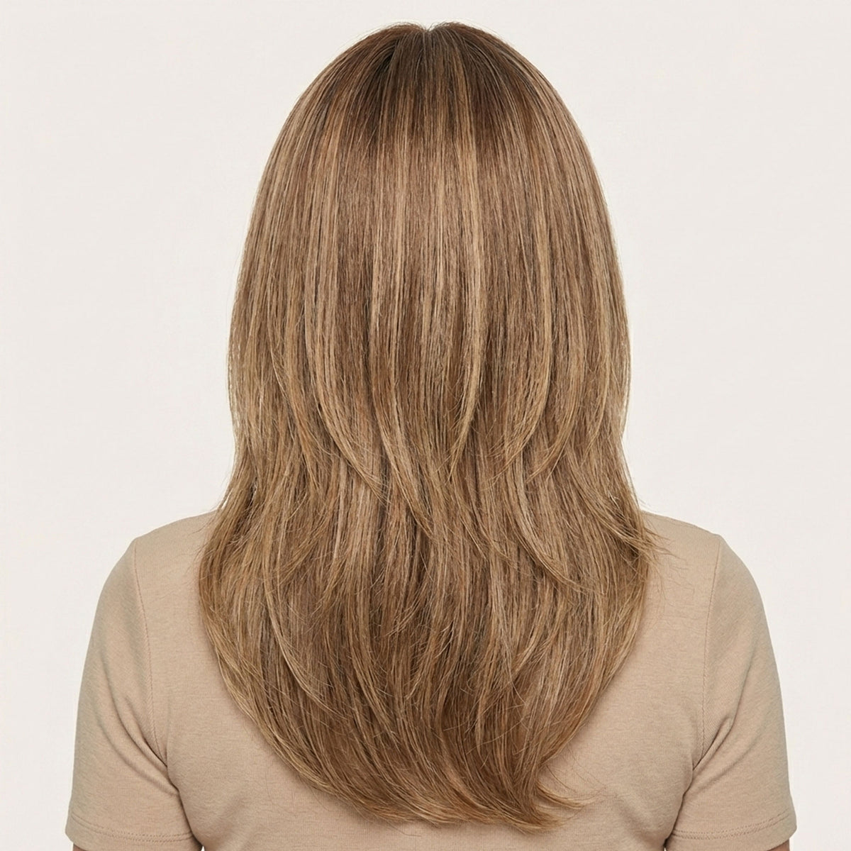Perruque Synthétique Brune Longue - Viviana - dos