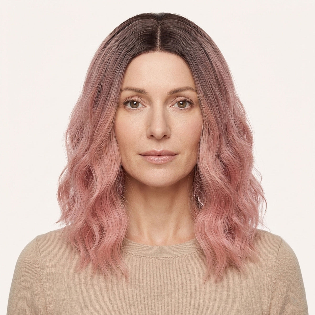 Perruque Synthétique Rose Courte - Cecily
