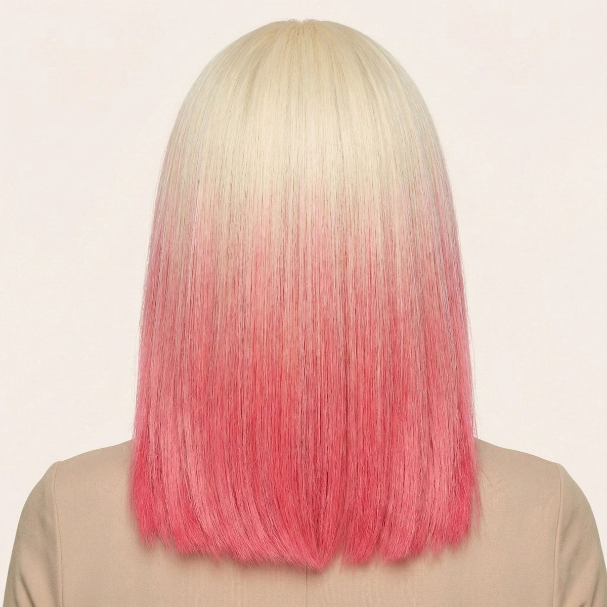 Perruque Synthétique Rose Mi-longue - Jocasta - dos