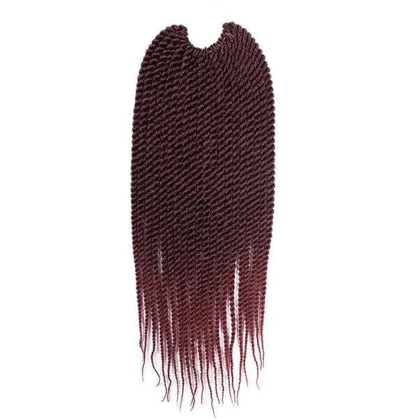 Tresse Sénégalaise Crochet Braids Ombré bordeaux foncé