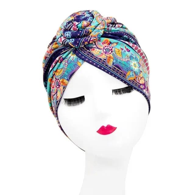 Turban Coton Couleur Turquoise